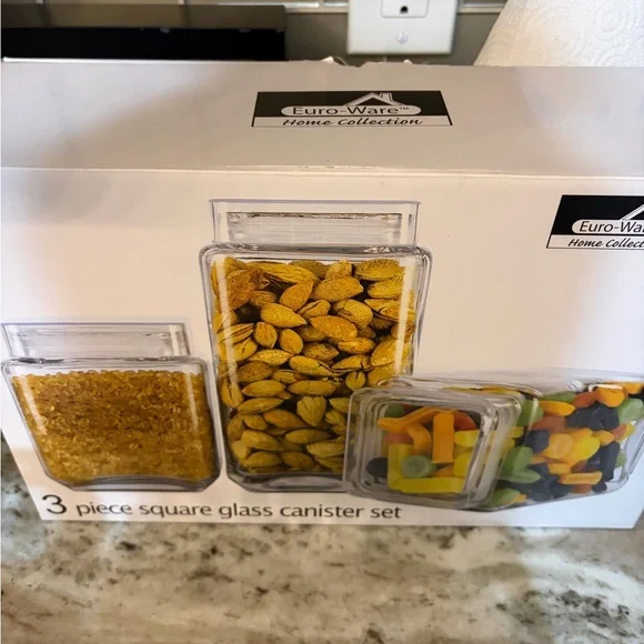 Euro Ware Glass Canister Set - Picture 2 of 2